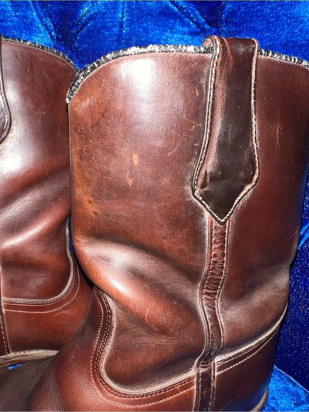FRYE| Duke Roper Brown Leather Distressed calf boots  Boots 8K03759 Sz 8.5